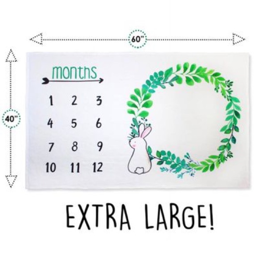 Olive & Emma baby milestone blanket